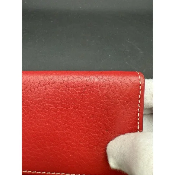 Tiffany & Co Red Leather Turnlock Wallet Small - Picture 4 of 9